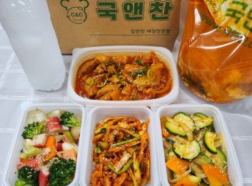 오늘의 반찬 5종세트 (바지락순두부찌개, 돼지고기김치찜, 호박볶음, 브로콜리맛살볶음 , 미나리무말랭이무침)