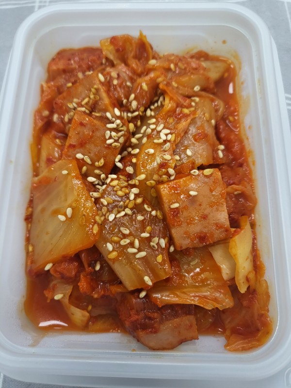 햄김치볶음