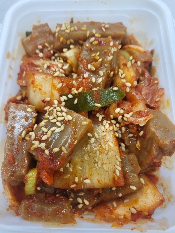 도토리묵김치무침