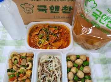 오늘의 반찬 5종세트 (오징어무국, 김치제육볶음, 모둠어묵야채볶음, 고사리무나물, 메추리알장조림)