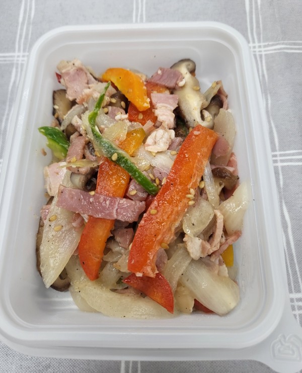 베이컨버섯볶음