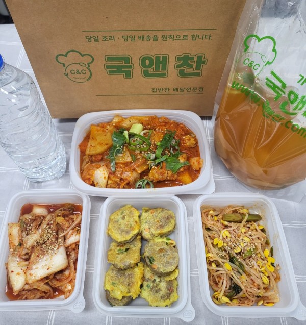 오늘의반찬 5종세트(오징어무국,김치찜닭,콩나물무침,동그랑땡,배추겉절이)