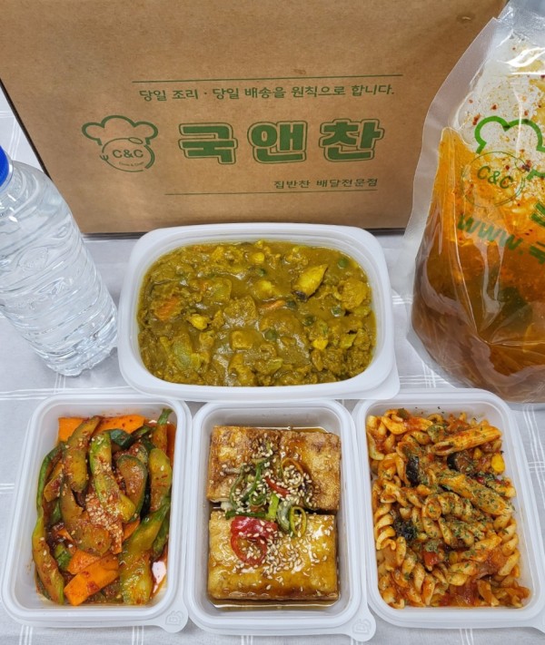 오늘의반찬 5종세트(파육개장,카레라이스,토마토푸실리파스타,간장두부조림,오이양파무침)